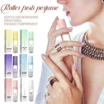 Портативный образец парфюма на роликах, стойкий, мягкий, со свежим и не резким запахом, 10 мл One Size зелёный