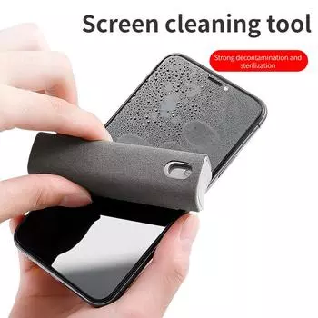 Портативный очиститель экрана, встроенный очиститель ЖК-дисплея, моющее средство для экрана мобильного телефона, планшета, компьютера чёрный