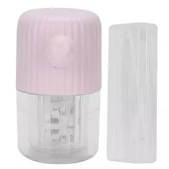 Портативный очиститель для контактных линз, ручной очиститель линз, вращающийся чехол, симпатичное чистящее устройство, розовый розовый