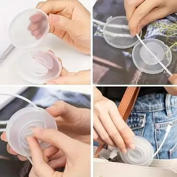 Портативный органайзер для кабелей - вращающееся устройство для намотки шнура для наушников и линий передачи данных, прочный полипропиленовый материал оранжевый