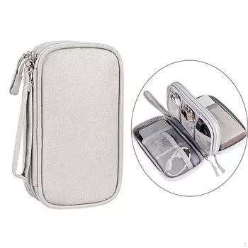 Портативный органайзер для технических вещей для путешествий — надежное хранение кабелей и аксессуаров Small Gray