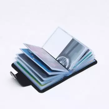 Портативный органайзер для визиток, чехол из искусственной кожи, креативная сумка для карточек, набор карточек, 24 позиции для карточек 1