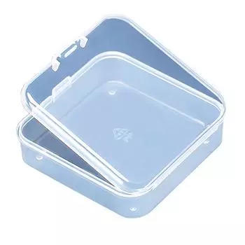 Портативный пластиковый контейнер квадратный прозрачный органайзер для хранения винтов шкаф с откидной крышкой футляр для косметики ремесла фурнитура