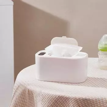 Портативный подогреватель детских салфеток с питанием от USB, регулируемая температура, большая емкость, для путешествий, для дома и путешествий, подогреватель влажных салфеток A белый