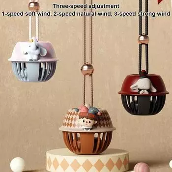 Портативный подвесной мини-вентилятор на шею, детский маленький вентилятор с зарядкой через USB, мультяшный вентилятор на шее, без лопастей, бесшумный спортивный охладитель
