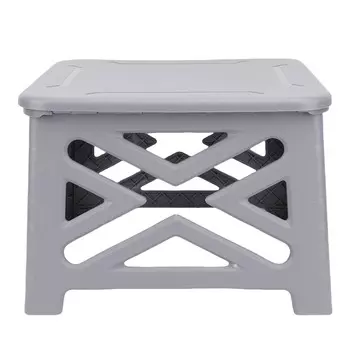 Портативный походный туалет, складной дорожный туалет с крышкой, грузоподъемность 220,46 фунтов, для походов на открытом воздухе серый