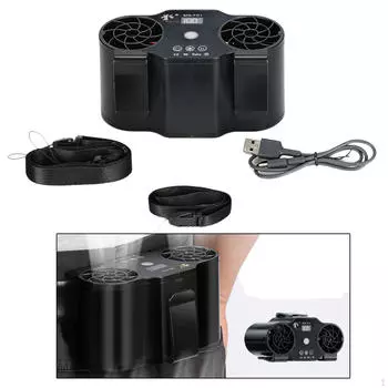 Портативный поясной вентилятор с легким охлаждением, подвесной для фермерского офиса, восхождения 10000mAh