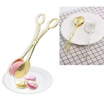 Портативный позолоченный зажим для закусок, тортов, салатов, хлеба, выпечки, приспособление для барбекю, зажим для фруктового салата, торта, кухонная утварь, новинка