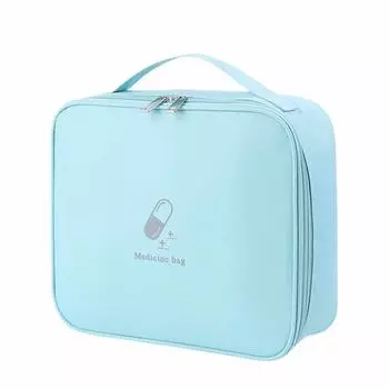 Портативный Практичный Мини Дорожный Медицинский Набор Первой Помощи Домашний Уличный Аварийный Медицинский Набор Сумки Большой Вместимости L синий