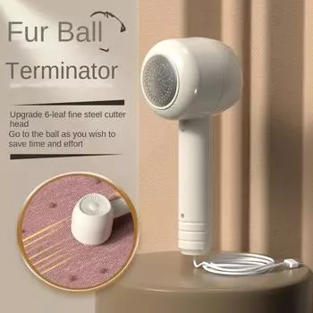 Портативный прибор для удаления катышков с одежды, бритва для одежды, триммер для удаления комков шерсти с 6 лезвиями, USB-перезаряжаемый очиститель одежды серый