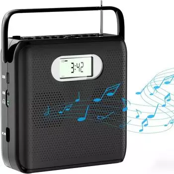 Портативный проигрыватель компакт-дисков с Bluetooth проигрыватель компакт-дисков с двумя динамиками FM-радио ЖК-дисплей проигрыватель компакт-дисков Бумбокс Поддержка USB при воспроизведении Разъем для наушников розовый