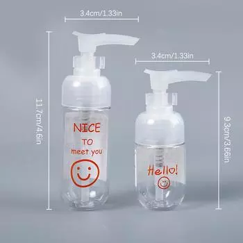 Портативный пустой распылитель, капсульные бутылки, многоразовые бутылки, дорожные прозрачные пластиковые прессы, шампунь, лосьон, гель для душа, бутылка as the picture