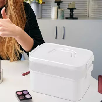 Портативный ящик для хранения, многоцелевой чехол для переноски, органайзер для художественных изделий, аксессуаров для волос, шитья