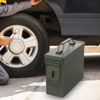 Портативный ящик для инструментов, прочный, жесткий, для инструментов и оборудования, для использования на открытом воздухе, зеленый, S