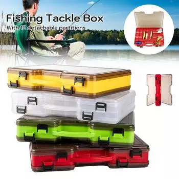Портативный ящик для рыболовных снастей большой емкости, двухслойный ящик для хранения рыболовных снастей, держатель для приманки с замком, рыболовные принадлежности красный
