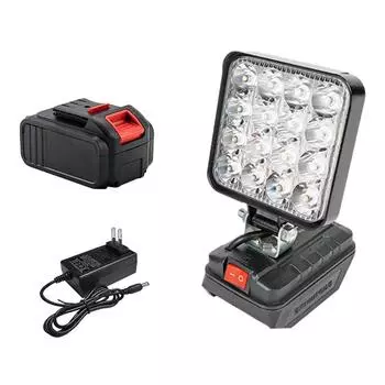Портативный рабочий светильник 4X4, прожекторы, беспроводной уличный светодиодный светильник для работы, рыбалки, ручной аварийный инструмент, совместимый с аккумулятором Makita No Battery