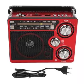 Портативный радиоприемник многофункциональный FM AM SW полный ручной диапазон удобный радио музыкальный автомат ЕС US PLUG