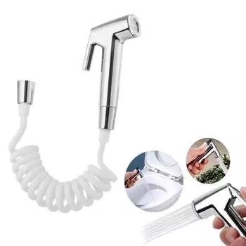 Портативный распылитель для сиденья в ванной с 1,5-метровым телефонным шлангом для душа, ручной очиститель для улицы, насадка для смыва