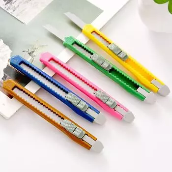 Портативный резак для бумаги с открытой доставкой, нож для резки обоев цвета конфет, канцелярские принадлежности, ручной резак для бумаги, универсальный нож