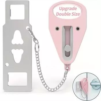 Портативный розовый дверной замок для путешественников, безопасность, конфиденциальность, безопасность, дверной замок, стопор для дома, квартиры, профессий, отелей, колледжей, комнаты, дверь, замок розовый