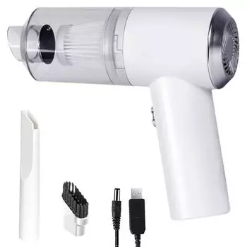 Портативный ручной пылесос 1200 мАч Аккумулятор 6000 Па Мощный всасывающий беспроводной автомобильный пылесос белый