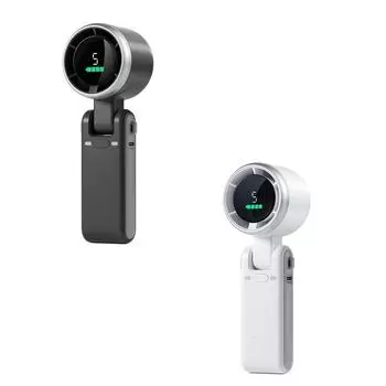 Портативный ручной турбовентилятор, 5 скоростей, питание от батареи, до 12 часов работы, ручной вентилятор с технологией Air Turbo чёрный