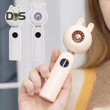 Портативный ручной турбовентилятор с цифровым дисплеем, высокоскоростной, мощный поток воздуха, низкий уровень шума, персональный перезаряжаемый вентилятор для охлаждения воздуха фиолетовый