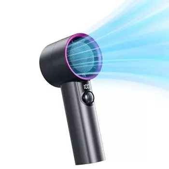 Портативный ручной вентилятор, 100-скоростной регулируемый турбо-USB-небольшой настольный вентилятор, перезаряжаемый персональный вентилятор с цифровым дисплеем для путешествий/кемпинга/отдыха 3600mAh чёрный