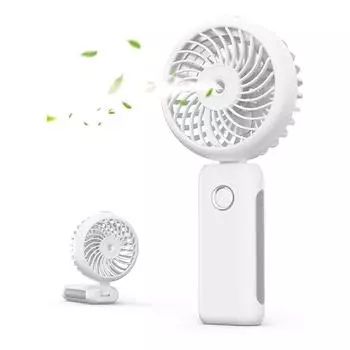 Портативный ручной вентилятор для запотевания, 4000 мАч, USB перезаряжаемый персональный складной вентилятор Mister, вентилятор для распыления водяного тумана для путешествий на открытом воздухе CHINA белый