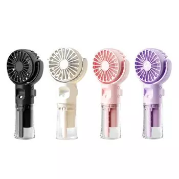 Портативный ручной вентилятор с регулируемым углом наклона, USB-перезаряжаемый настольный вентилятор, карманный персональный ручной вентилятор для пикников, макияжа, офиса, путешествий, дома белый