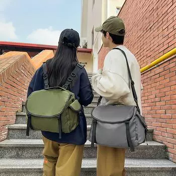 Портативный рюкзак через плечо, многофункциональный рюкзак для школьников, фитнеса, спортивного стиля чёрный