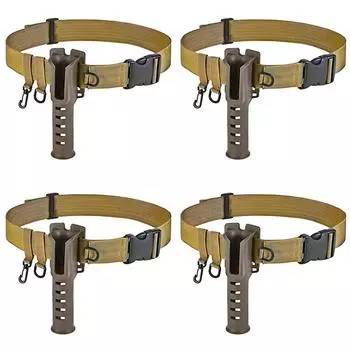 Портативный рыболовный поясной ремень, держатель для стержня, регулируемые поясные ремни для рыбалки (хаки) КДЕ