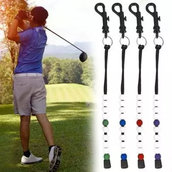 Портативный счетчик очков для гольфа с крючком, блестящие стразы, браслет из бисера, счетчик ходов для гольфа, профессиональные принадлежности для подсчета очков в гольфе, аксессуары для женских сумок синий