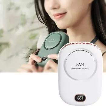 Портативный шейный вентилятор Hands Free, подвесной шейный вентилятор, мини-охлаждающие поясные вентиляторы, безлопастной USB-перезаряжаемый охлаждающий вентилятор для занятий спортом на открытом воздухе розовый