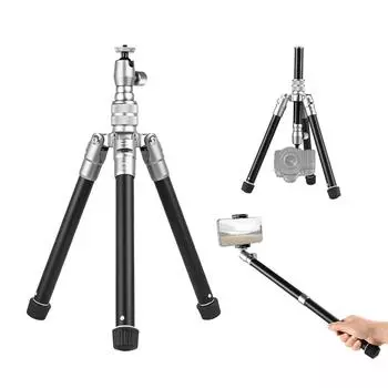 Портативный штатив для камеры, штатив-монопод для телефона, макс. 138 см/54,3 дюйма. Высота 3 кг Грузоподъемность чёрный