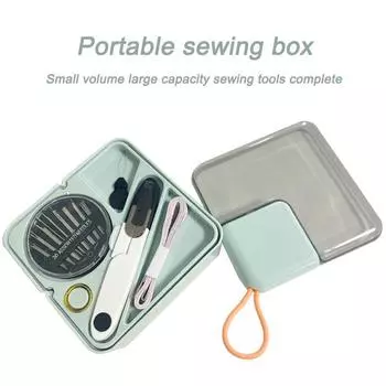 Портативный швейный набор, набор швейных принадлежностей, небольшие швейные инструменты, переносные простые швейные принадлежности, ящик для хранения швейных игл для дома