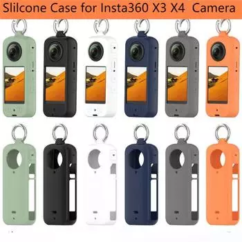Портативный силиконовый чехол для панорамной экшн-камеры Insta360 X3, защитный чехол для Insta 360X4 For Innsta X3 белый