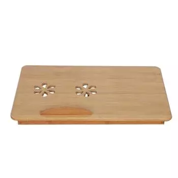 Портативный складной бамбуковый столик для ноутбука, регулируемый столик для ноутбука, подставка для ноутбука с ящиком белый