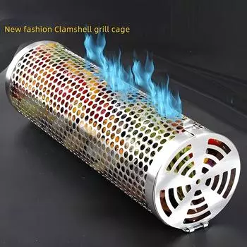 Портативный складной гриль-барбекю, отопительные печи, многофункциональная стойка для гриля для кемпинга, сетчатая дровяная печь, гриль из нержавеющей стали mesh20cm*9cm