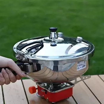 Портативный складной кемпинговый котел высокого давления для путешествий на открытом воздухе походная плита мини взрывозащищенный котел для приготовления пищи под давлением
