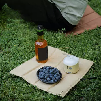 Портативный складной коврик для сиденья с ремнями, легкий коврик для пикника на открытом воздухе, сверхлегкий коврик для сидения One Size чёрный