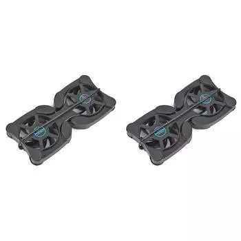 Портативный складной охладитель для ноутбука, USB-охлаждающая подставка с двумя вентиляторами для ноутбуков