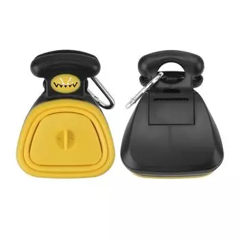 Портативный складной совок для какашек для собак и домашних животных, ящик для хранения мусора и какашек с 1 рулоном, разлагаемые пакеты, совок для какашек из АБС-пластика