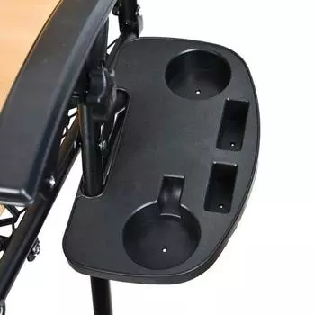 Портативный складной стул, боковой держатель для стаканов, стеллаж для хранения напитков, блюдце чёрный