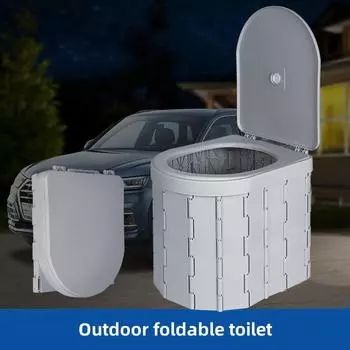 Портативный складной туалет для автомобиля Split type чёрный