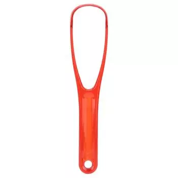 Портативный скребок для языка Гигиена полости рта Щетка для чистки налета на языке Инструмент для ухода за полостью рта Красный красный