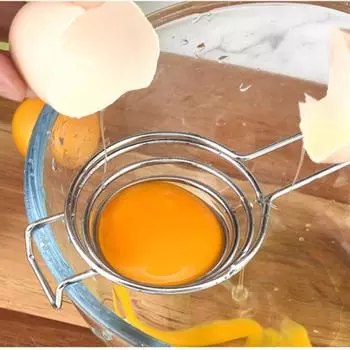 Портативный спиральный сепаратор для яичного белка из нержавеющей стали с длинной ручкой, бытовые инструменты для яиц, кухонные принадлежности, кухонный инструмент