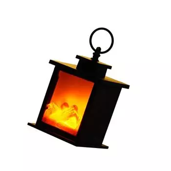 Портативный светодиодный фонарь для камина, беспламенный эффект дровяного огня, лампа для домашнего сада l square