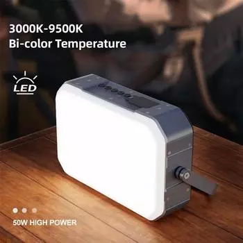 Портативный светодиодный видеосветильник с двухцветной температурой, заполняющий свет для фотосъемки, 3000K-9500K, водонепроницаемый IP65 RX-max-LED