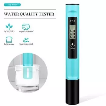 Портативный TDS-метр One Click TDS Pen PPM Detection LCD Display Тестер качества питьевой воды для аквариумов, гидропонных бассейнов синий